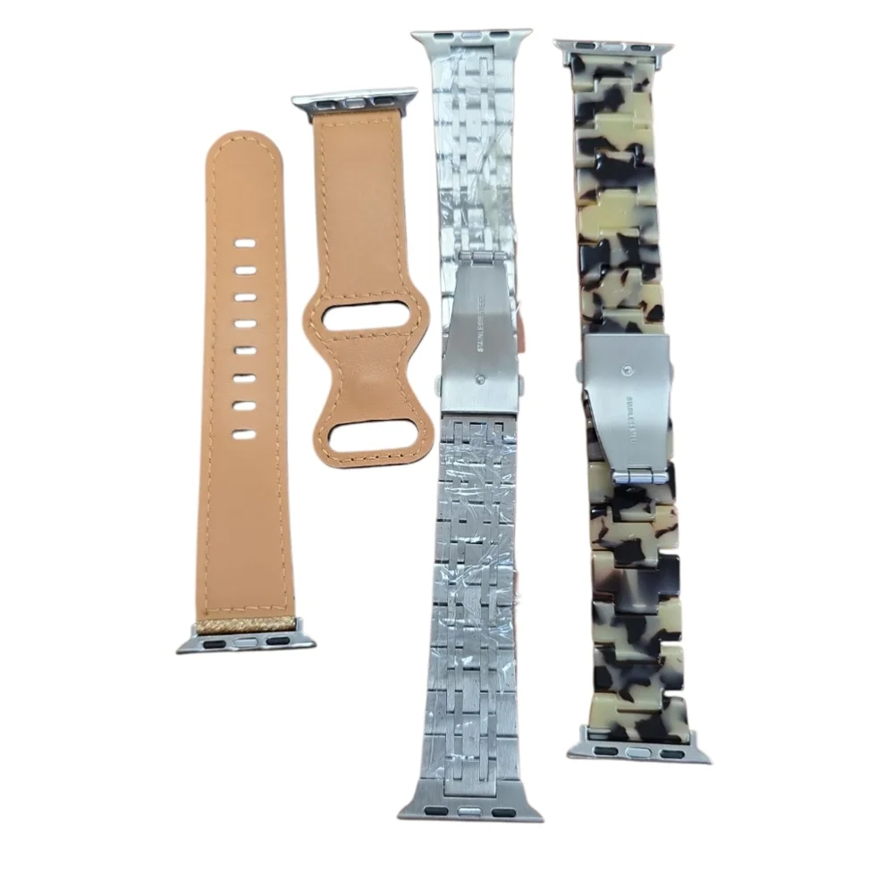 New Apple Watch Bands Set in Gold and Tortoise